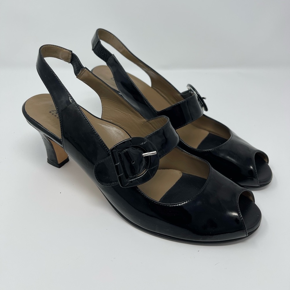 Anyi Lu 'Tulip' Slingback Shoes in Black